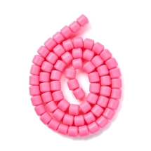 Бусины из Полимерной Глины, Ручная Работа, Колонка, Цвет: Камелия, Размер: 6.5х6мм, Отв-тие 1.2мм, Около 58шт/38см/нить, (УТ100030027)