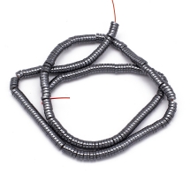 Бусины Синтетический Гематит, Немагнитный, на нитях, Круглые Плоские, Класс А, Размер: 4х1мм, Отверстие 1мм, около 385шт/38см/нить, (УТ100030077)