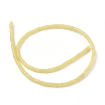 Намистини Натуральний Лимонний Нефрит, на нитках, Плоскі, Круглі, 4х2мм, Отвір 0.7мм, ок 150шт/37.5см/нитка, (УТ100030152)