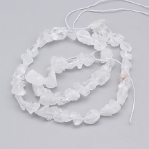 Бусины Натуральный Необработаный Кварц, на нитях, Самородок, Размер: 6-12x6-10x5-8мм, Отверстие: 0.7мм, около 45шт/38см/нить (УТ100030159)