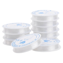 Силиконовая Нить Эластичная, Резинка, Бесцветная, 0.4мм/14м, 10 катушек/упаковка, (УТ100030254)