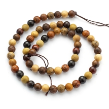 Бусины Деревянные Неокрашенные Круглые, 6мм, Отверстие 1мм, около 60шт/38см/нить (УТ100030279)