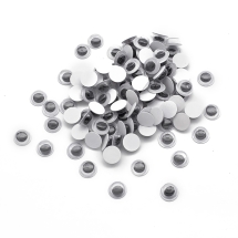 Глазки Живые для Скрапбукинга и игрушек, Круглые, Цвет: Черный, Диаметр 8мм, (УТ100030415)