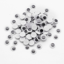 Глазки Живые для Скрапбукинга и игрушек, Круглые, Цвет: Черный, Диаметр 10мм, (УТ100030416)