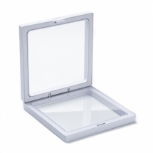 Подставка с Пленкой в Картонной Коробке, для Украшений, Пластик, Белая, 11х11х2см, (УТ100030488)