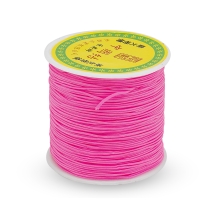 Шнур Нейлоновый, Плетеный, Ярко-розовый, 0.8мм, 90м/катушка, (УТ100030502)