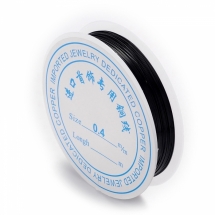 Медная Проволока, Черный, 0.4мм, около 15м/катушка, (УТ100030580)