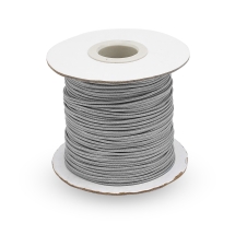 Шнур Корея Вощеный Полиэстер для плетения, Макраме и бижутерии, Светло-серый, 1мм, около 75м/катушка, (УТ100030587)