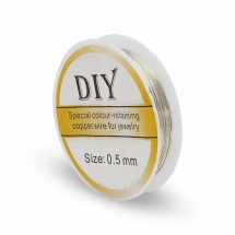 Медная Проволока 0.5мм/6м, Стойкое Серебряное Покрытие, 0.5мм, около 6м/катушка, (УТ100030596)