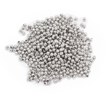 Бусины-Разделители, Железо, Круглые, Цвет: Платина, Размер: 4мм, Отверстие 1.5мм, около 500шт/50г, (УТ100030622)