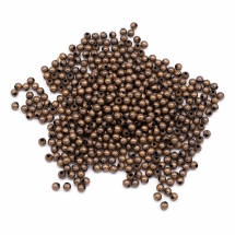 Намистини-роздільники, Залізні, Круглі, Колір: Мідь, 4мм, Отвір 1.5мм, близько 500шт/50г, (УТ100030623)