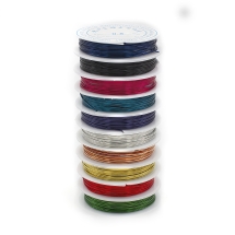 Набор Медная Проволока 0.8мм/3м для Рукоделия, Микс 10 цветов, 0.8мм, 10катушек/упак, около 3м/катушка, (УТ100030674)