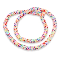 Бусины из Полимерной Глины, Ручная Работа, Круглые Плоские, Цвет: Микс, Размер: 6x0.5-1мм, Отверстие 1.8мм, около 290шт/38см/нить, (УТ100030713)