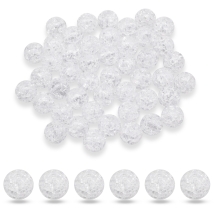 Бусины Акрил "Битое Стекло", Имитация, Круглые, Бесцветный, 12мм, Отверстие 2мм, около 50шт/50г, (УТ100030716)