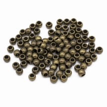 Намистини-Роздільники Металеві, Овальні, Колір: Бронза, Розмір: 6x7мм, Отвір 3.5мм, (УТ100030737)