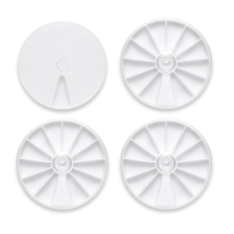 Контейнер для Бисера и Бусин, Плоский Круглый, Пластик, Цвет: Белый, Размер: 82х10мм, Внутренний размер 27.5х16.5мм, (УТ100030751)