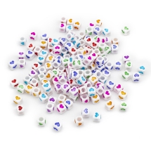 Акриловые Непрозрачные Бусины Кубики, Цвет: Микс, Размер: 6.5х6х6мм, Отверстие 3мм, около 150шт/25г, (УТ100030757)