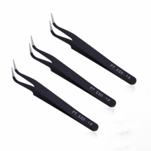 Пінцет Ювелірний з Нержавіючої Сталі, з Покриттям Антистатик, Колір: Чорний, Розмір: 11.2см, (УТ100030838)
