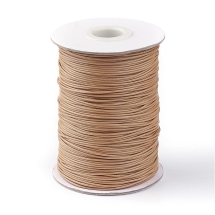 Шнур Корея Вощеный Полиэстер для плетения, Макраме и бижутерии, Коричневый, 1мм, 75м/катушка, (УТ100030458)