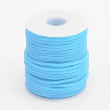 Шнур Резиновый Синтетический Полый, Цвет: Аквамарин, Размер: 2мм, Отверстие: 1мм, около 50м/катушка, (УТ100030465)