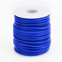 Шнур Гумовий Синтетичний порожнистий, Колір: Синій, Розмір: Товщина 2мм, Отвір близько 1мм, 50м/котушка, (УТ100030467)