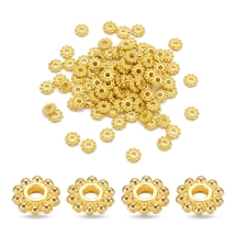 Бусины-Разделители Сплав Цветок, Золото, 6.5мм, Отверстие 2мм, (УТ100030783)