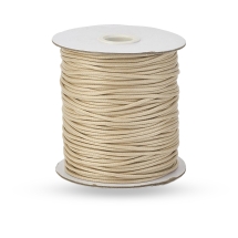 Шнур Корея Вощеный Эко Полиэстер для плетения, Макраме и бижутерии, Античный Белый, 2мм, около 75м/катушка, (УТ100030906)