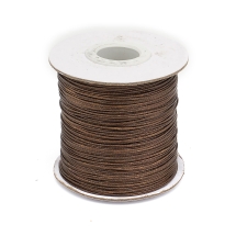 Шнур Корея Вощеный Полиэстер для плетения, Макраме и бижутерии, Коричневый, 0.5мм, около 150м/катушка, (УТ100030911)