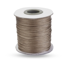 Шнур Корея Вощеный Полиэстер для плетения, Макраме и бижутерии, Темно-бежевый, 0.5мм, около 150м/катушка, (УТ100030918)