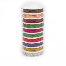 Медная Проволока 0.8мм/4м, Микс 10 цветов, 0.8мм,  10катушек/набор, около 4м/катушка, (УТ100030943)