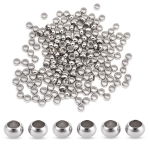 Бусины-разделители, Нержавеющая Сталь, Гладкие, Рондель, Размер: 5х3мм, Отверстие 3мм, 200шт/упаковка, (УТ100030948)