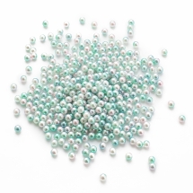 Жемчуг Намистини Акрилові, Градієнт Русалка, Круглі, Колір: Небесно-блакитний, Діаметр 4мм, Без Отвір, Близько 600шт/20г, (УТ100030967)