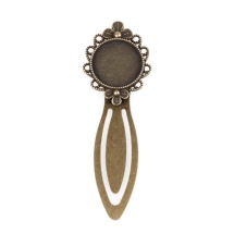 Закладка для Книг Сеттинг, под Кабошон, Сплав, Цвет: Бронза, Размер: 83х28х3мм, Платформа 20мм, (УТ100030969)