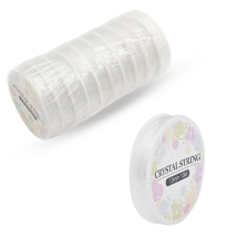 Силіконова Нитка Еластична 1мм/10м, Гумка, Безбарвна, 10котушок/набір, (УТ100030892)