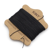 Шнур Вощеный Нейлоновый для Плетения, Макраме и Бижутерии, Черный, 0.65мм, около 20м/катушка, (УТ100030992)