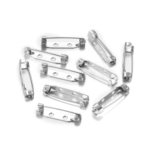 Основа під Брош, Нержавіюча Сталь, Булавка з 2-ма Отворами, 25x4x6мм, Пін 0.8мм, Отвір 2мм, (УТ100031003)