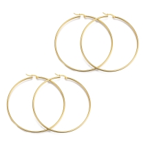 Швензы-Кольца, Нержавеющая Сталь, Гипоаллергенные, Цвет: Золото Размер: 59-62х2мм, Пин 1мм, (УТ100031005)