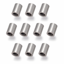 Намистини Трубочки, Нержавіюча Сталь, 4х3мм, Отвір 2мм, 10шт/упаковка, (УТ100031152)