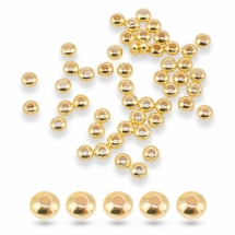 Бусины-Разделители, Латунь, Плоские Круглые, Золото, 3х1.5мм, Отверстие 1мм, (УТ100031184)