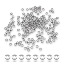 Бусины-Разделители Нержавеющая Сталь Рондель, 1.5х0.8мм, Отверстие 0.8мм, (УТ100031097)