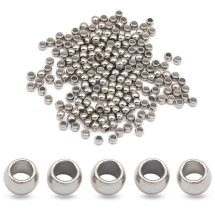 Бусины-Разделители Нержавеющая Сталь Рондель, 2.5х1.5мм, Отверстие 0.8мм, (УТ100031098)