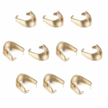 Тримачі для Підвісок, Нержавіюча Сталь, Колір: Золото, 8х7.5х4мм, 10шт/упаковка, (УТ100031132)