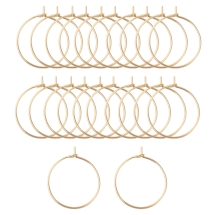 Швензи-Кільця Медична Сталь, Позолота 18К, 24х20х0.7мм, 20шт/упак (УТ100031136)