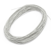 Канитель Жесткая, Цвет: Серебро, Диаметр 1.25мм, отрезки не менее 20 см, около 18м/100г, (УТ100031199)