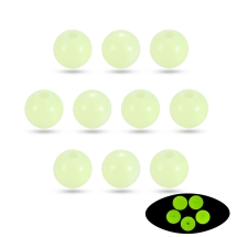 Намистини Акрил Флуоресцентні, що світяться, Круглі, Світло-зелений, 20мм, Отвір 3мм, (УТ100031291)