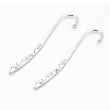 Закладка для Книг Тибетский Стиль Бижутерный Сплав, Античное Серебро, 120х22х2.5мм, Отверстие 3мм, (УТ100031402)