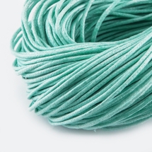 Шнур Вощеный Хлопковый для плетения, Макраме и бижутерии, Аквамарин, 1.5мм, около 60-65м/связка, (УТ000004433)