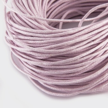 Шнур Вощеный Хлопковый для плетения, Макраме и бижутерии, Светло-розовый, 1.5мм, около 60-65м/связка, (УТ000004439)