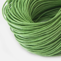 Шнур Вощеный Хлопковый для плетения, Макраме и бижутерии, Салатовый, 1.5мм, около 60-65м/связка, (УТ000004440)